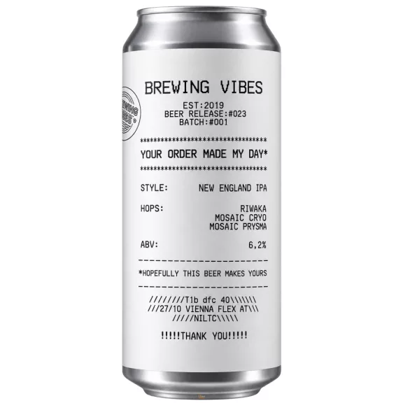Brewing Vibes - Your Order Made My Day Neipa (0,5L) (6,2 %) Brewing Vibes - Your Order Made My Day Neipa (0,5L) (6,2 %)