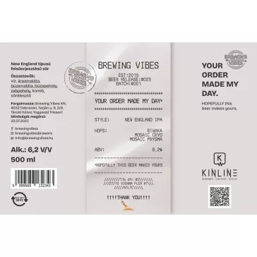   Brewing Vibes - Your Order Made My Day  Neipa  (0,5L) (6,2 %)