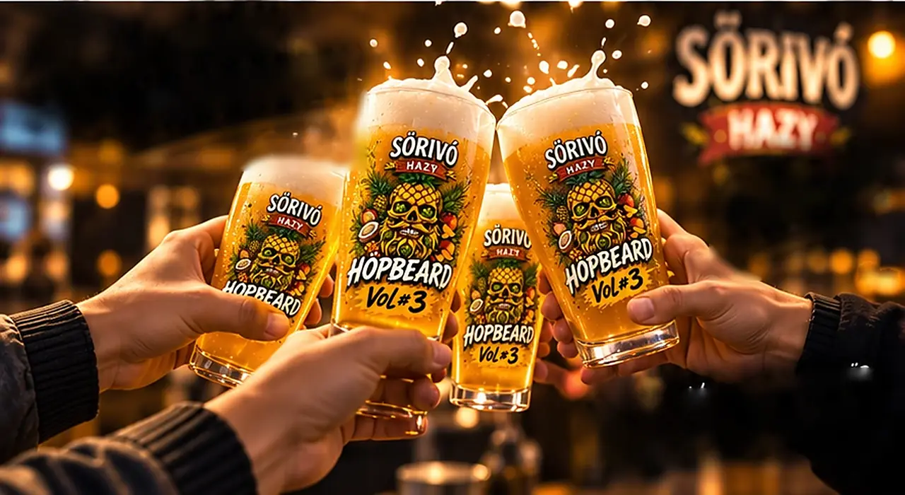 Koccintás Hazy Hopbeard Vol #3 sörrel